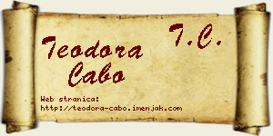 Teodora Cabo vizit kartica